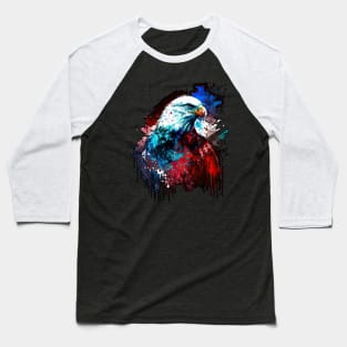 Cosmic Drip Tie Dye Eagle Baseball T-Shirt